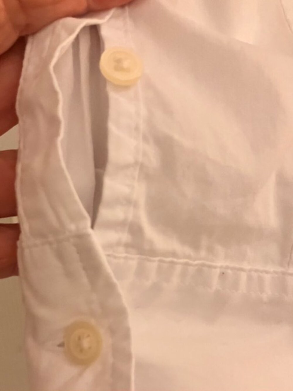 Gap women's button-down blouse white size S cropped classic - Picture 5 of 5
